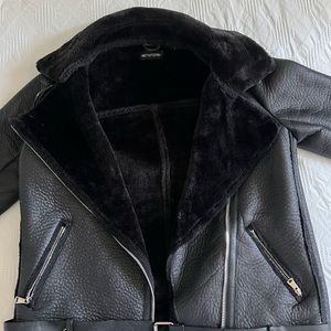 PrettyLittleThing Black Faux Leather Jacket